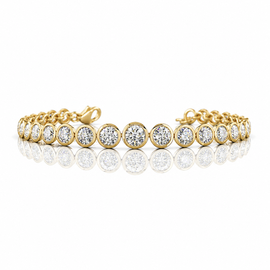 6ctw Bezel Round Riviera Tennis Bracelet