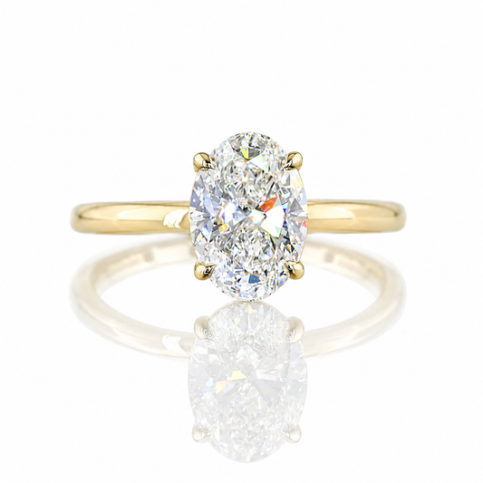 2ct Oval Diamond Solitaire Engagement Ring