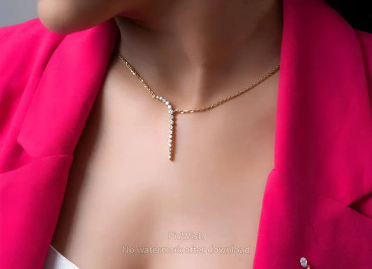 Round Diamond Fancy Everyday Wear Necklace