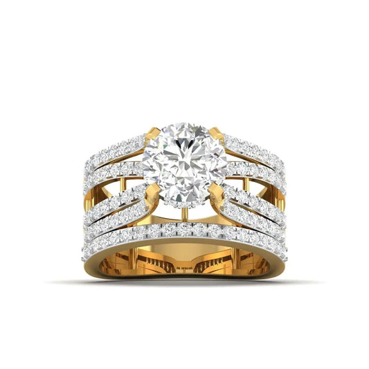 1.5 Carat Modern Geometric Diamond Ring