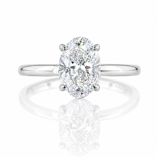 2.07 Carat Oval Diamond Solitaire Engagement Ring
